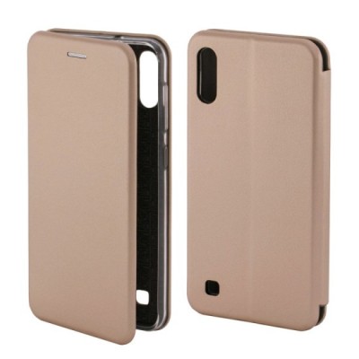 Husa Flip Cover Magnetic Pentru Samsung Galaxy A10, A105, Gold foto
