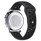 Curea silicon compatibila Samsung Gear S3, telescoape Quick Release, 22mm, Negru, Very Dream