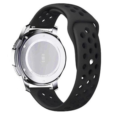 Curea silicon compatibila Samsung Gear S3, telescoape Quick Release, 22mm, Negru foto