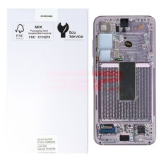LCD+Touchscreen cu Rama Samsung Galaxy S23 5G / S911 LAVENDER Original Service Pack
