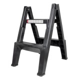 Taburet tip scarita pliabil 51,5 cm, sarcina maxima 150 kg, trepte antiderapante, pentru casa, atelier, birou si depozit, AMiO