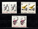 A11 TX9 15 - 1993 - Pasari (uzuale) - hartie alba - perechi de doua timbre, Fauna, Nestampilat