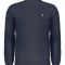 Pulover cu guler inalt bărbați, cu logo brodat, Regular fit, bleumarin, XL