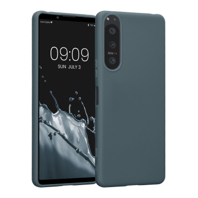 Husa kwmobile pentru Sony Xperia 5 IV, Silicon, Albastru, 59866.202 foto