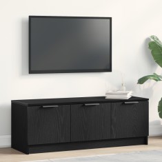 vidaXL Dulap TV, stejar negru, 102x35x36,5 cm, lemn prelucrat