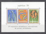 Luxembourg 1978 Phila Expo, Juphilux, perf. sheet, MNH R.075, Nestampilat