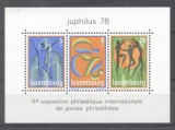 Luxembourg 1978 Phila Expo, Juphilux, perf. sheet, MNH R.075, Nestampilat