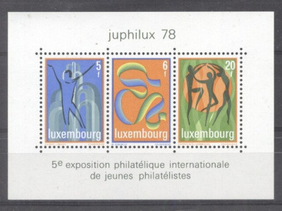 Luxembourg 1978 Phila Expo, Juphilux, perf. sheet, MNH R.075 foto