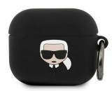 Karl Lagerfeld KLACA3SILKHBK Capac AirPods 3 negru/negru Silicon Iconic