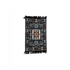 Covor gri cu model traditional multicolor 100x60 cm