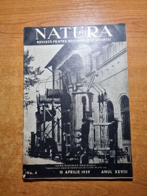 natura 15 aprilie 1939-moartea profesorului g.longinescu,electicitatea foto