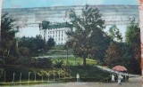 Carte postala, Govora, Hotel Palace si vedere din parc, 1925
