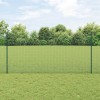 VidaXL Gard de S&acirc;rmă Sudată cu 11 St&acirc;lpi U Verde 1.2x25 m Oțel