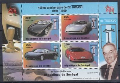 Senegal 1998 - AUTOMOBILE - DE TOMASO - MNH foto