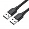 Cablu USB Ugreen - USB 2.0 480Mb/s 3m Negru (US102) 30136-UGREEN