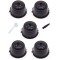 Set 5 Capsule cafea, reutilizabila, reincarcabila, compatibil Dolce Gusto, negru, cu periuta si lingurita