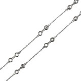Colier argint 925 cu pietre, reglabil, 40+6 cm