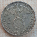 (A625) MONEDA DIN ARGINT GERMANIA - 2 REICHSMARK MARK 1937, LIT. A, NAZISTA, Europa