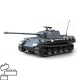 Cumpara ieftin Set constructie 3D Tanc Panther WW2, 1180 piese, replica fidela, scara 1:64, model militar realist, cu 4 figurine si echipament inclus, material ABS d