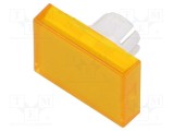 Lentilă buton 16mm galbenă plastic EAO 51