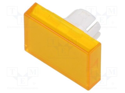 Lentilă buton 16mm galbenă plastic EAO 51 foto