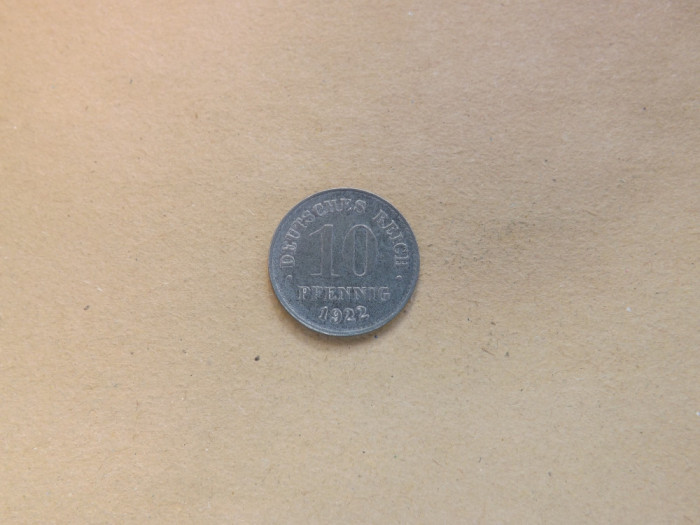 Germania 10 Pfennig 1922 - Zinc