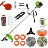 Cumpara ieftin *MEGA PACHET* Motocoasa 15 accesorii pe benzina 2T, 3.9cp, 9000rpm, POLAND GERMANY