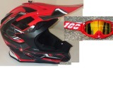 Cumpara ieftin Casca Moto Atv Cross Enduro Downhill + Ochelari 100% ,marimi /disponibile M-L
