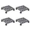 Carucioare pentru plante, 4 buc., gri, 30x30x7,5 cm, WPC