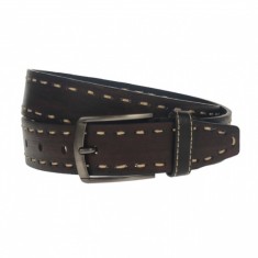 Curea barbati, casual-eleganta, din piele ecologica, latime 3.5 cm, maro - CK172M