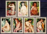 Guinea Ecuatoriala 1973 - Picturi, nuduri, Renoir, serie neuzata
