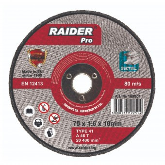 Disc pentru metal, scule pneumatice 75x1.6x9.5mm, Raider foto