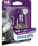 BEC FAR H4 P43t 60/55W 12V VISION PLUS PHILIPS 78116