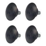 Cumpara ieftin Picior pentru mobila &Oslash; 36 mm, filet M6 x 12 mm, negru, 4 buc / set