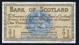 Scotia 1 Pound Sterling Edinburgh Bank of Scotland sT07227812 1957 P#100c