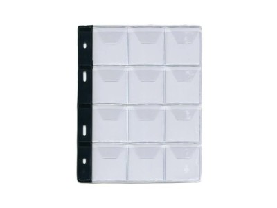 File PVC de rezerva Schulz pentru 12 monede, dimensiune 44 mm.max. foto