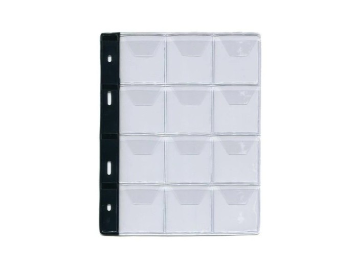 File PVC de rezerva Schulz pentru 12 monede, dimensiune 44 mm.max.