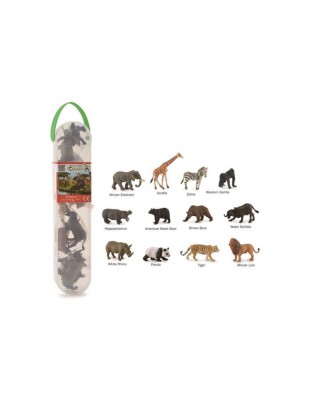 Cutie cu 12 minifigurine Animale salbatice foto