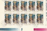 450 DE LA MOARTEA LUI NEAGOE BASARAB ( LP 775 ) 1971 OBLITERATA BLOC DE 10
