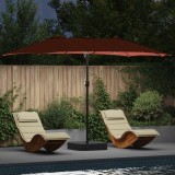 vidaXL Parasol de Grădină Terracota 385 x 209 x 244 cm Poliester 42003288