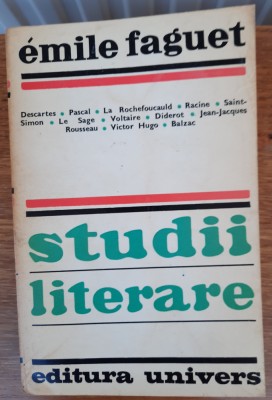 Studii literare, Emile Faguet foto