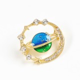 Brosa martisor planeta, stele si semiluna