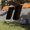 vidaXL Cort de familie tunel 10 persoane, gri/portocaliu, impermeabil