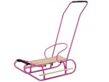 Sanie metalica cu impingator, cadru de metal, roz, 83 x 38 cm, Lean 13367