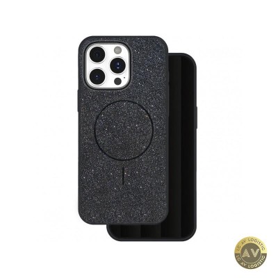 Husa MagSafe pentru Apple iPhone 15 Pro OEM Glitter Thin Mag Neagra foto