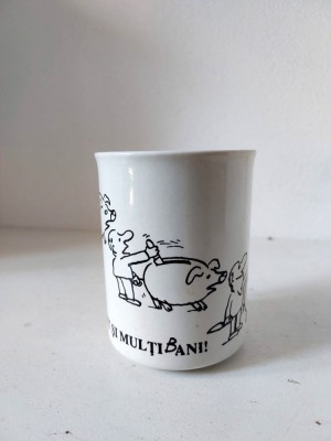 DD- Cana ceramica: Craciun fericit si multi bani! caricatura, 250ml foto