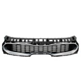Grila radiator Kia Stinger, 10.2017-, montare fata, cu rama crom; Negru lucios, RapidAuto