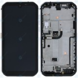 Capacul frontal al modulului de afișare Blackview BV9900 Pro + LCD + digitizer negru/argintiu