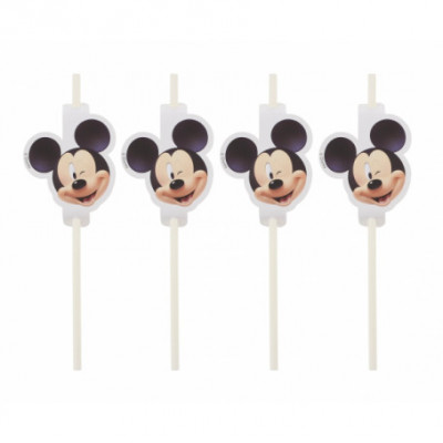 Set 4 paie de baut cu medalion, model Mickey Mouse foto