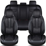 Cumpara ieftin Set huse scaune auto Bremer Sitzbezuge, material suede sintetic si textil, compatibil tetiere detasabile si integrate, negru, 13 piese